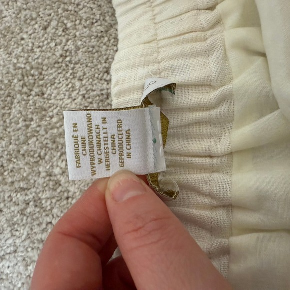 House of Harlow 1960 Floral Maxi Skirt Peach Pink Linen Blend M - Picture 5 of 9